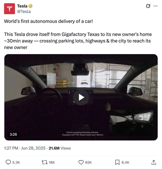 更新标准版最快 53 周；OpenAI 首次采用谷歌芯片训练人生就是搏特斯拉首次完成全自动驾驶交付；YU7 锁单交付时间(图5)